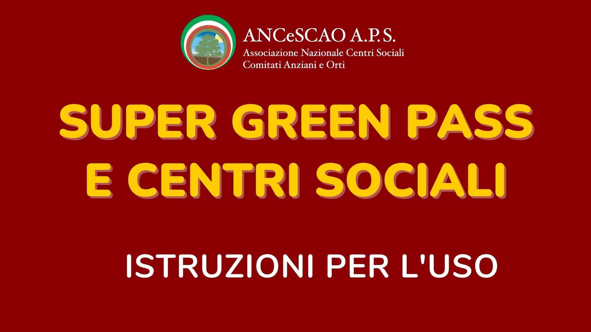 Super Green Pass: chiarimenti per i Centri ANCeSCAO